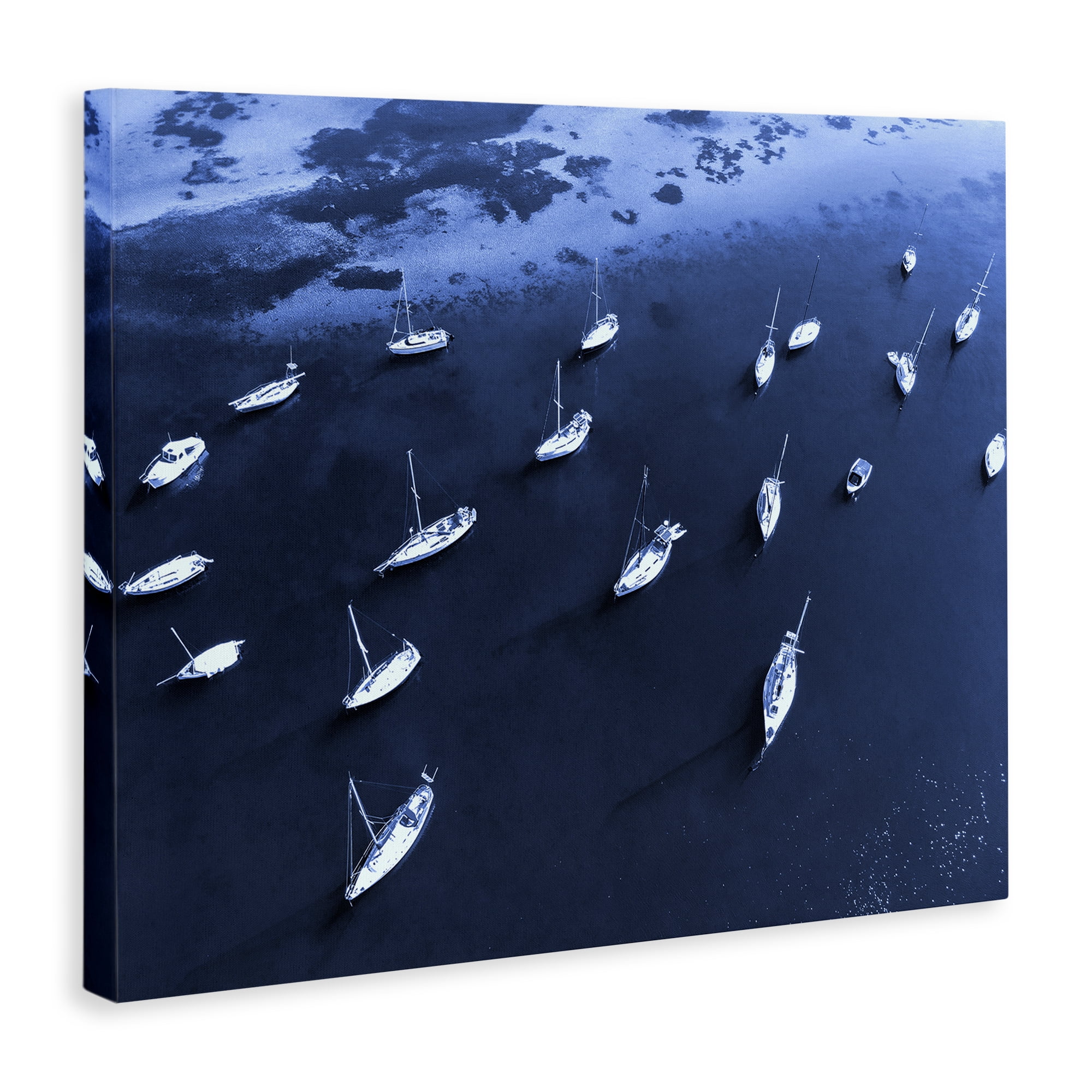 Stupell Industries Scattered Boats on Sea Transportation Photography Wrapped Canvas Art Print Wall Art, 40 x 30