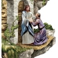 thumbnail image 3 of The Bradford Exchange Thomas Kinkade The Life of Christ Hand Painted Sculptural Masterpiece A Celebration of His Infinite Love Religious Statue Illustrating 5 Biblical Life Events of Jesus 12"-Inches, 3 of 5