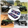 thumbnail image 4 of FKELYI Camo Pink Blue Black Print Mule Bench Seat Cover 2 Pcs Set Dustproof UTV Seat Cover Compatible with Kawasaki Mule 600/610 Washable Seats Protector Decor, 4 of 7