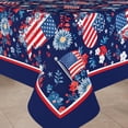 thumbnail image 3 of 4th of July Tablecloth Waterproof Patriotic Table Cloths for Memorial Day, Independence Day Indoor Outdoor Dining Room-60"*60" Square, 3 of 6