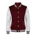 thumbnail image 4 of Men's Color Block Stand Collar Casual Baseball Jacket Coat with Pockets, 4 of 10