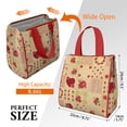 thumbnail image 3 of Pioneer Flower Floral Print Pattern Insulated Lunch Bag for Women & Adults,Large Portable Soft Cooler Lunch Bag,Thermal Food Storage Tote with Pearl Cotton,8.66L,8.75x5.75x9.5 Inch, 3 of 6