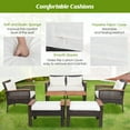 thumbnail image 5 of Gymax 7PCS Patio Rattan Sofa Set Outdoor Wicker Conversation Set w/ Coffee Tables, 5 of 10