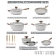 thumbnail image 3 of Country Kitchen - Juego de utensilios de cocina antiadherentes de aluminio fundido, utensilios de cocina duraderos para cocina diaria, crema, 15 unidades, 3 of 5