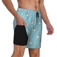 thumbnail image 3 of Picia Cute Poodle Dog pattern Mens Swim Trunks with Compression Liner Stretch Beach Shorts Quick Dry with Zipper Pockets No-Chafing Board Shorts-3X-Large, 3 of 9