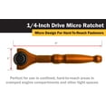 thumbnail image 4 of Ratchet Titan Tools 11322, disco de 1/4 pulgadas x 90 dientes, naranja, 4 of 7