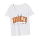 thumbnail image 5 of Camiseta para mujer, camiseta básica de moda de verano para oficina, viaje por la calle, regalo para mujer M, 5 of 7