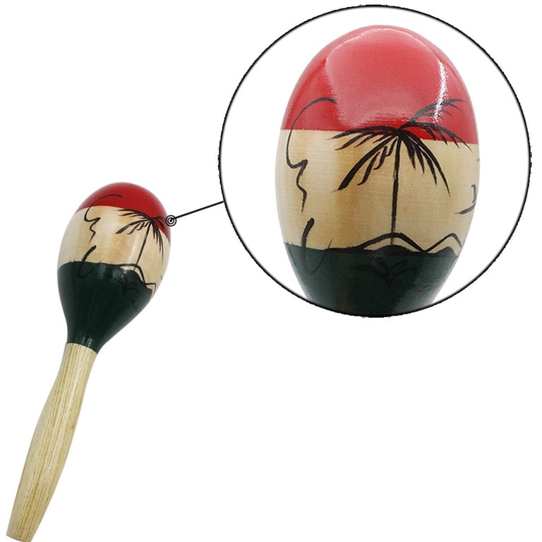 Behone Wooden Maracas - 12 Piece Rattle Shaker Set, Mini Percussion Instruments For Kids, Birthday Party Favors-881342