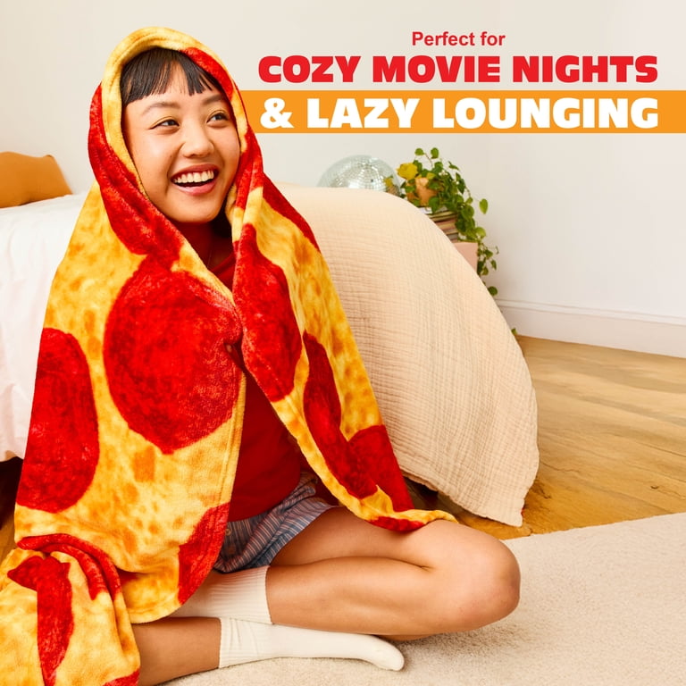 Pizza Blanket by Relatable Large Fleece Throw 65 Inch photo 5