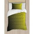 thumbnail image 3 of Yellow Duvet Cover Set, Ombre Pattern Background Dots from Big to Small Art Geometric Arrangement, Decorative 3 Piece Bedding Set with 2 Pillow Shams, Queen Size, Yellow and Black, by Ambesonne, 3 of 3