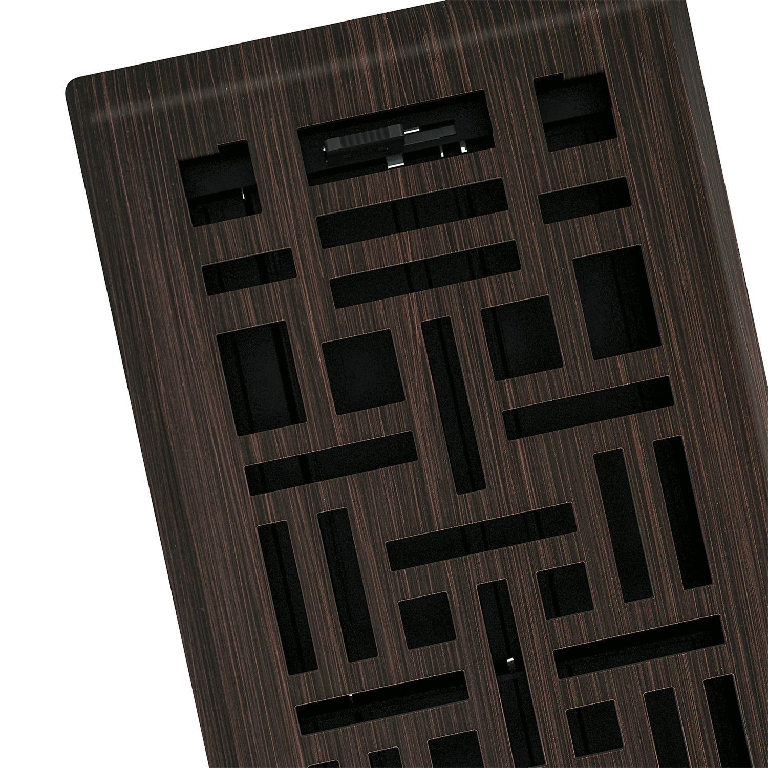 Imperial RG3448 Oil Rubbed Bronze Finish Arts & Crafts Design Louvered Floor Register - 4inch x 12inch Duct Opening