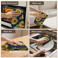 thumbnail image 5 of 4 Pcs Funny Kitchen Towels,Blue Sunflower Leaf Pattern Microfiber Dish Towels,Kitchen Tea Towels,Kitchen Towel Set (18" X 26"), 5 of 7