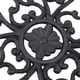 thumbnail image 4 of Carved Trivet Mat Iron Round Shape Vintage Pattern Multifunctional Modern Kitchen Trivet, 4 of 4
