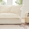 thumbnail image 6 of 49" Oversized Single Sofa Chair, Corduroy Armchair with Big Back Cushion and 2 Big Toss Pillows, Upholstered Deep Seat Couch Sofa Chairs for Living Room Bedroom (Cream, 1 Seat), 6 of 9