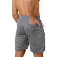 thumbnail image 6 of Iyufng Mens Shorts with Pockets Athletic,Men's Shorts,Men's Fashion Casual Solid Color Quick Drying Elastic Rope Waist Casual Sports Shorts, 6 of 8