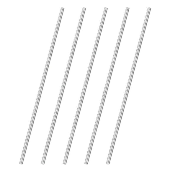 Uxcell 5-Pack Fully Threaded Rod, M4x180mm 304 Stainless Steel Right Hand Thread Bar Studs
