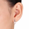 thumbnail image 3 of Everly Women's Pearl and Diamond 10k White Gold Earrings, 3 of 3