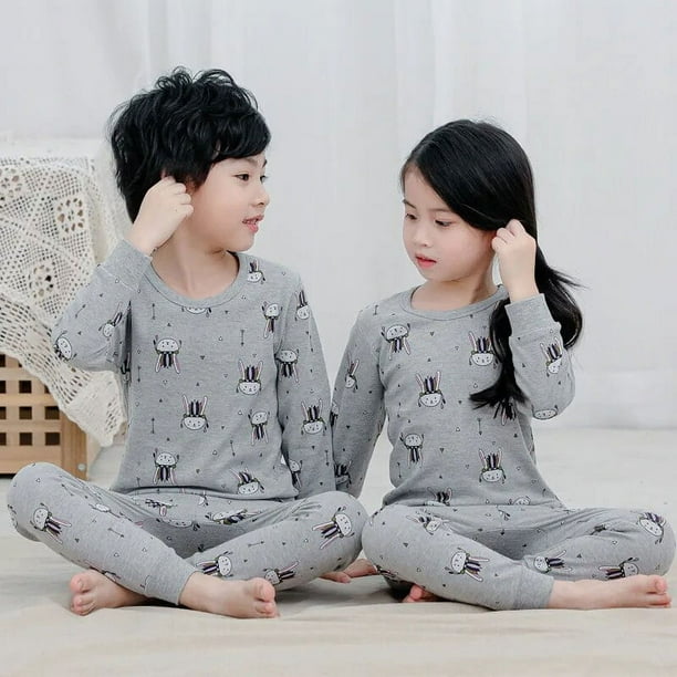 Ropa 100 de algodon para chicas adolescentes pijamas de Navidad para ninos conjunto de ropa de dormir para ninos ropa de casa para ninos pijamas de invierno de dibujos animados Walmart