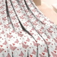 thumbnail image 3 of Butterfly Red Pattern Heart Pattern Blanket,Comfortable Soft Lamb Wool Throw Blanket,All Season,Warm Lightweight Blankets for Sofa Bed Couch Living Room Chair,40"x50", 3 of 4