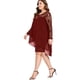 thumbnail image 3 of Vestido de encaje de manga larga Color sólido Transpirable Suelto Casual Ropa de mujer Vacaciones Trabajo Banquetes Verano Aniversario Presenta L Inevent AP009588-03, 3 of 7