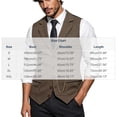 thumbnail image 3 of MXALUOB Men's Suit Vests V Neck Button Front Dress Vest Slim Fit Notched Lapel Formal Waistcoat with Pockets for Business Wedding, 3 of 5