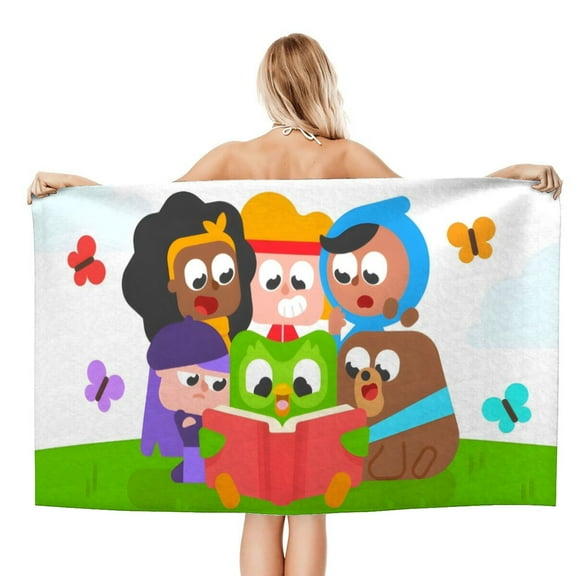 Beach Towel for Duolingo Kids Boys Girs Gifts Pool Towels Quick Dry Sand Free Beach Blanket for Travel Camping Vacation Microfiber 30×60 inch