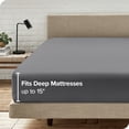 thumbnail image 4 of Bare Home 5-Pack Fitted Sheets - Premium 1800 Collection - Ultra-soft - Deep Pocket - Twin XL, Gray, 4 of 7