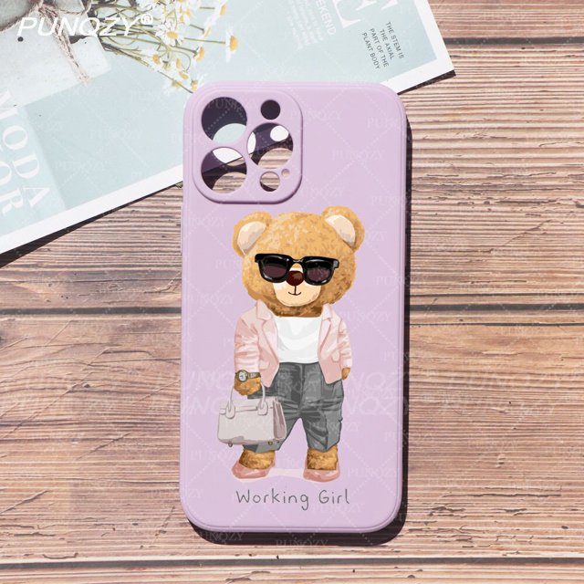 Divertida funda de teléfono de oso deportivo a la moda para iPhone 14 PRO 12 Pro Max 11 Pro XR XS MAX X 6s 8 7 Plus, funda de TPU para iphone 13 pro max Tan Jianjun unisex