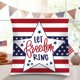 thumbnail image 4 of ¡Ofertas de Clearance!, Funda de almohada con estampado del Día de la Independencia, funda de cojín de lino para sofá, funda de cojín para decoración del hogar, funda de almohada familiar Akmoler, 4 of 8