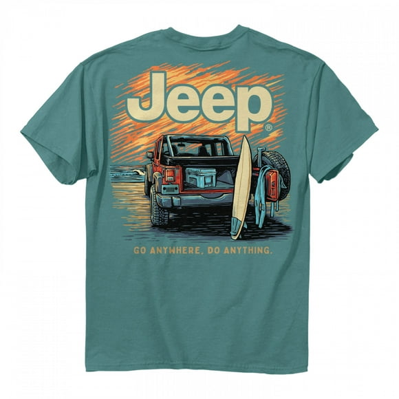 Jeep Surf Plage avant et Arrière Pigment Teint T-Shirt-XLarge