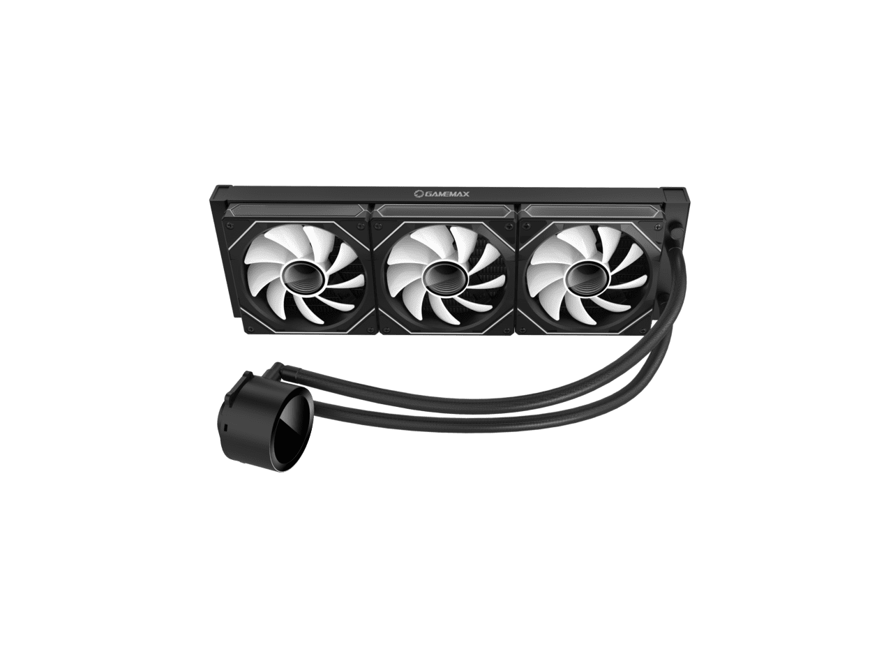 GAMEMAX  IceBurg 360 Digital BK, Liquid CPU Cooler 360mm Addressable ARGB Pump Fans 290W TDP AIO Water Cooler