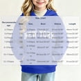 thumbnail image 4 of Amidoa Girls Graphic Hoodie Pullover Hooded Sweatshirt Fleece Oversized Kids Cute Hoodies With Pocket Blue Size 10-11Years, 4 of 6