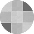 thumbnail image 1 of Ahgly Company Tapis Rond Lavable en Machine Intérieur Transitionnel Gris Canon, 3 Pieds Rond, 1 of 7
