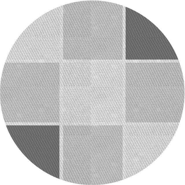 Ahgly Company Tapis Rond Lavable en Machine Intérieur Transitionnel Gris Canon, 3 Pieds Rond