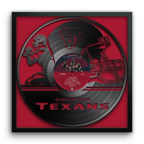 Houston Texans Framed 13" x 13" Vinyl Record Art Print