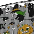 thumbnail image 3 of Halloween Witch Spooky Icons Pattern Shower Curtain 72"x72" ,Bathroom Decorative Shower Curtains Set with 12 Hooks,Modern Waterproof Washable Shower Curtain, 3 of 6