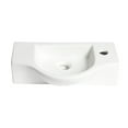 thumbnail image 4 of ALFI brand ABC114 White 18" Small Wall Mounted Ceramic Sink with Faucet Hole, 4 of 7