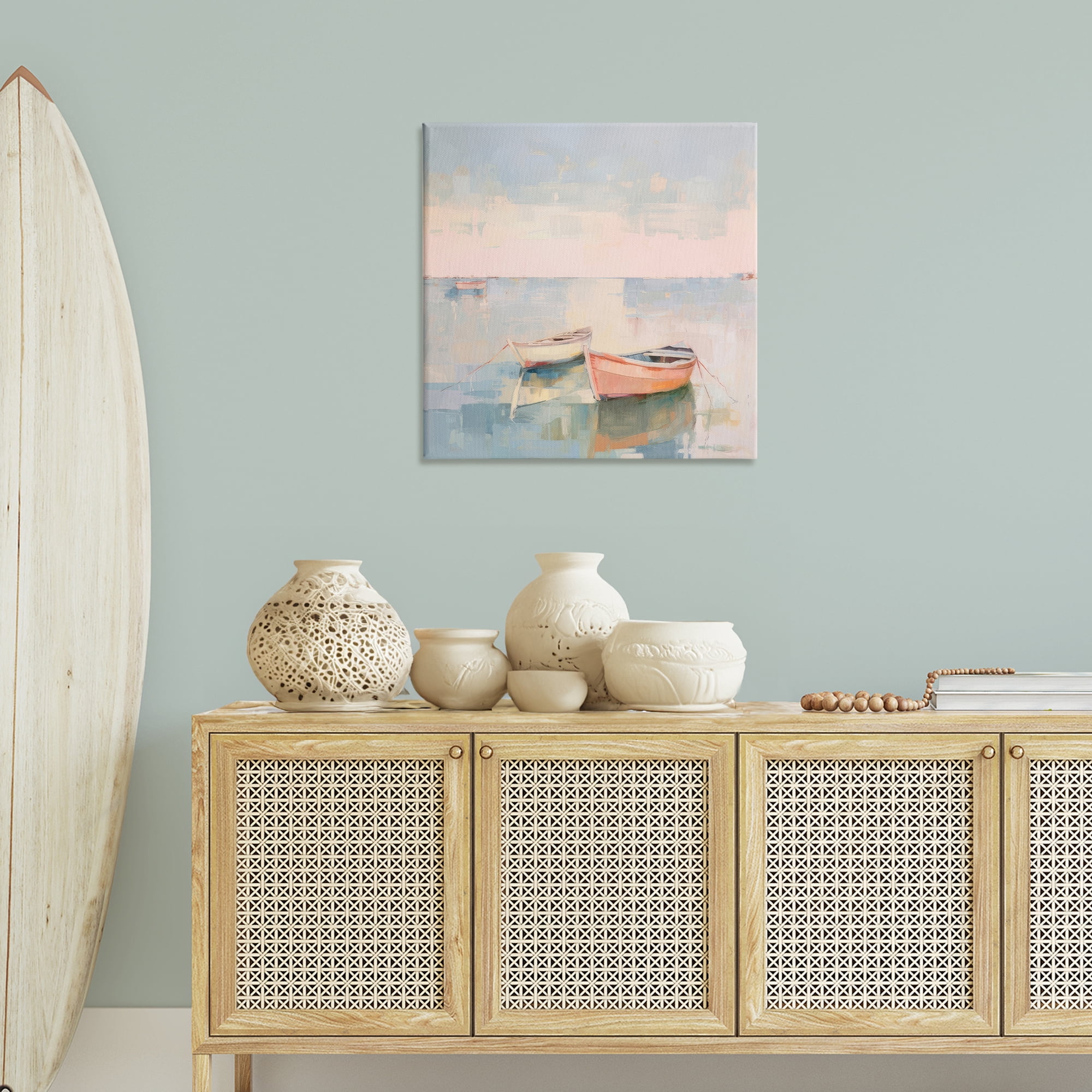 Stupell Industries Coastal Breeze Sailing Nautical & Beach Painting Wrapped Canvas Art Print Wall Art, 30 x 30