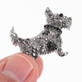 thumbnail image 4 of Cute Cartoon Animal Dog Brooch with Rhinestone Decoration Durable Alloy Material Silver Color for, 4 of 9