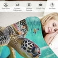 thumbnail image 3 of Nawypu Beach Sea Turtle Blanket Air Chill Flannel Throws Blanket for Couch Bed Sofa Chair Living Room with Warm Soft Cozy Fluffy in Winter, 3 of 6