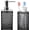 Grey, variant on 2 Piece Bathroom Accessory Set, Clear Soap Dispenser and Toothbrush Holder | Clear Bathroom Accessories Sets, Modern Bathroom Decor, Plastic Bathroom Sets