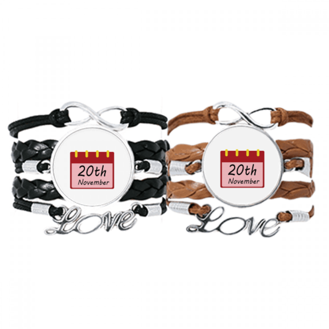 Día Mundial de las enfermedades pulmonares obstructivas crónicas Pulsera pareja de cuerdas de cuero Unbranded M