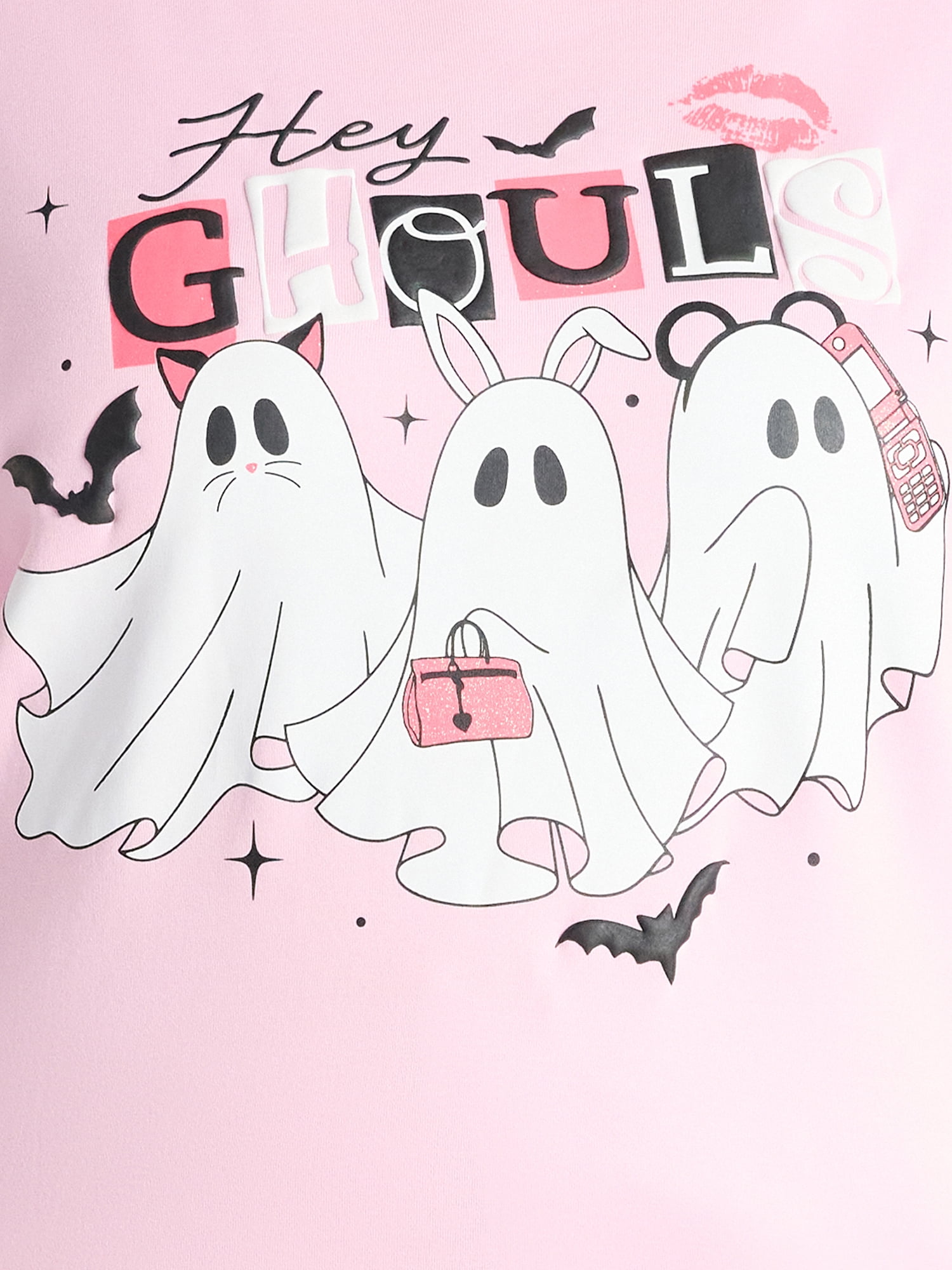 Halloween Hey Ghouls Women's Plus Graphic Sweatshirt, Sizes 1X-4X