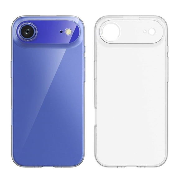 UPTECH 1 Clear TPU Case Compatible with iPhone 17 Air 6.6-Inch, Slim Flexible Shockproof Protective Phone Cover with Large Camera Cutout