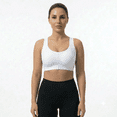 thumbnail image 3 of Women's Wire‑Free Cross Back Sports Bra, Front Closure Lift & Support Anti‑Sag Seamless Bralette, M‑XXL, 3 of 8