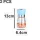 thumbnail image 2 of Salero y pimentero, molinillo de pimienta de espesor ajustable, molinillo para sal marina, especias, acero inoxidable, 2 of 5