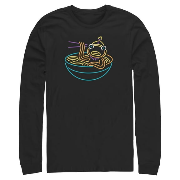 Mens Fortnite Neon Fishstick Ramen Long Sleeve Shirt