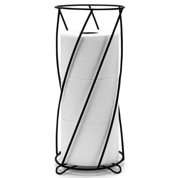 Brookstone Bathroom Toilet Paper Holder Stand, Freestanding with Raised Base