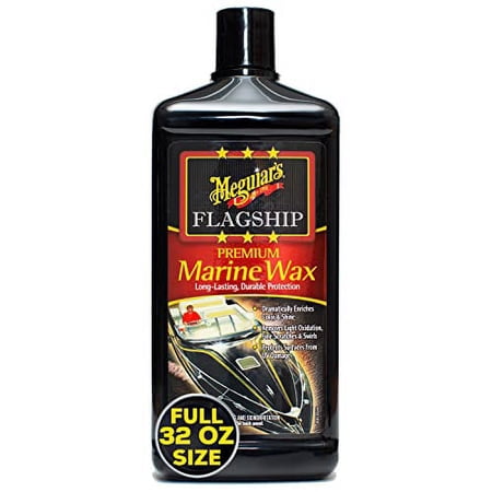 Meguiar's Flagship Premium Marine Wax, Off-White, Liquid - Boat Polish, 32 Oz