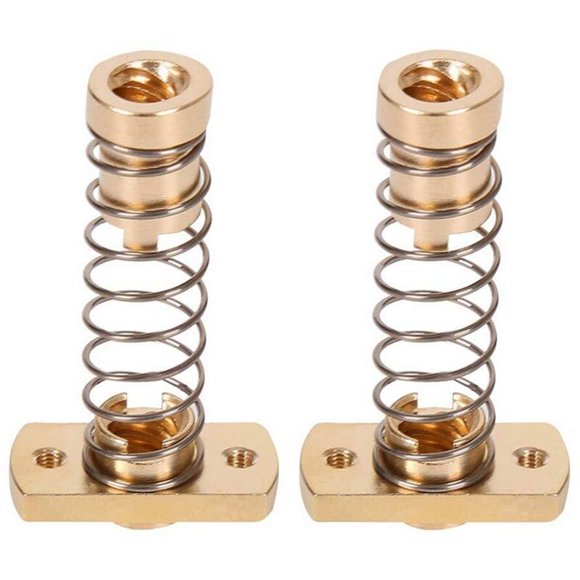 2Pcs CR10 Z Axis T8 Anti-Backlash Brass Spring Nut Eliminate Gap for 3D Printer Upgrade Ender 3 Ender 3s Ender 3 Pro V2 CR-10 Tornado 8mm Acme Threaded Rod